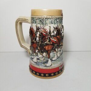 Budweiser Beer Clydesdale Stein by Ceramarte 1988